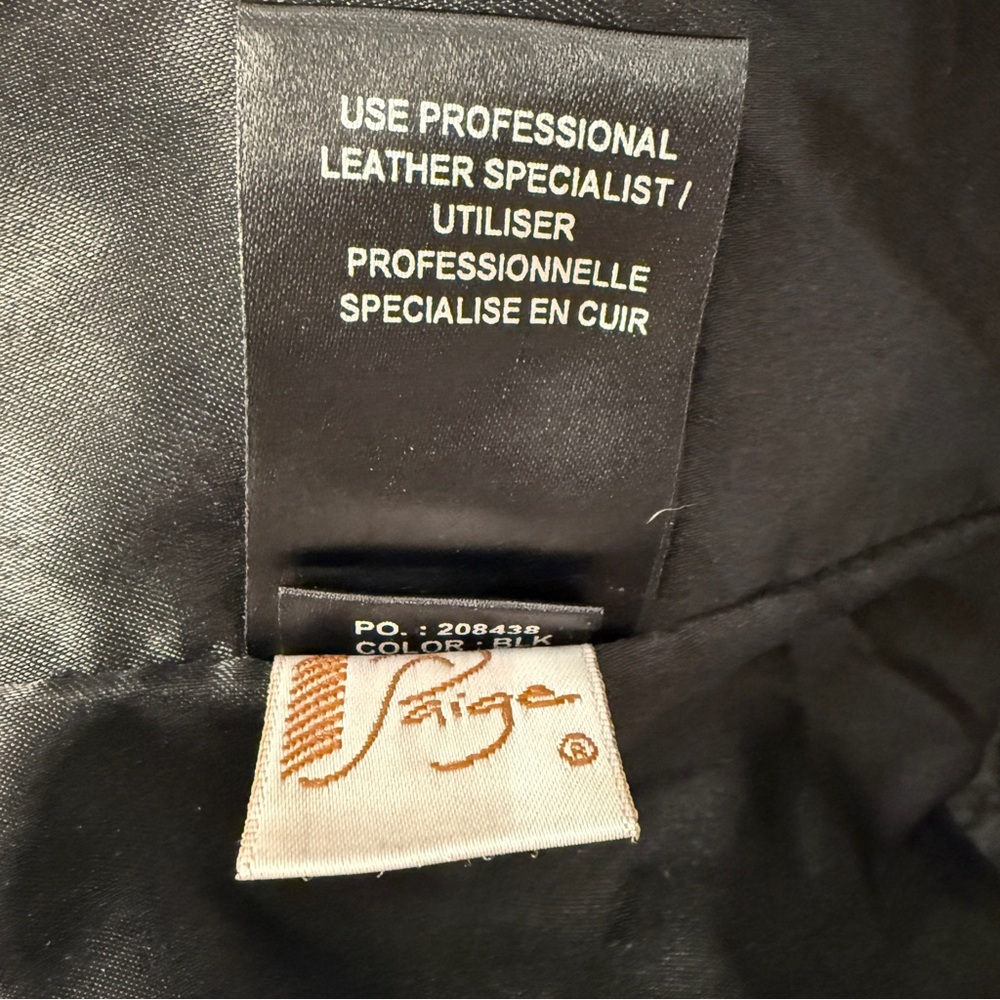 PAIGE Black Leather Moto Jacket XS - Picture 7 of 14